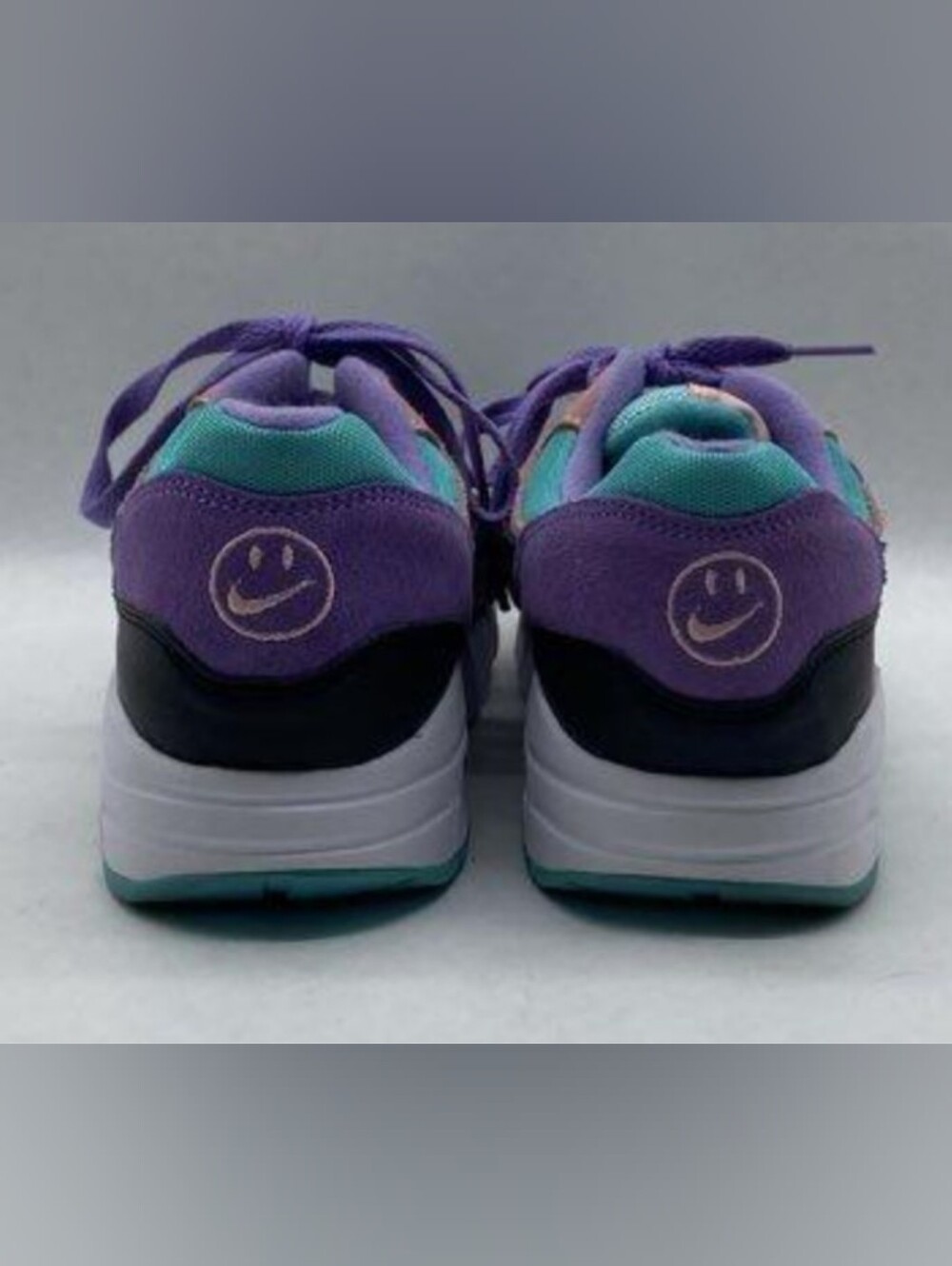 Air Max 1 GS 'Have A Nike Day' Teal Pink Black Low-Top Sneakers Size 6YLike New - Picture 8 of 11